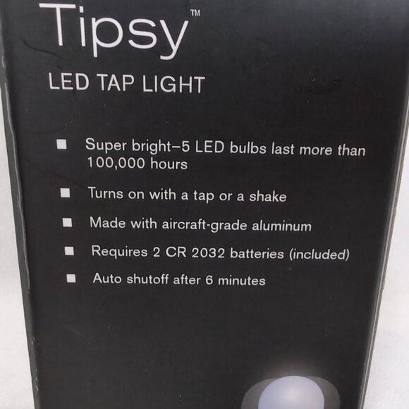 Brookstone Tipsy LED Tap Light Blue NEW 842428 Shake Bright Auto Shutoff 6 min - Picture 4 of 8